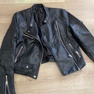 ZARA leather moto jacket